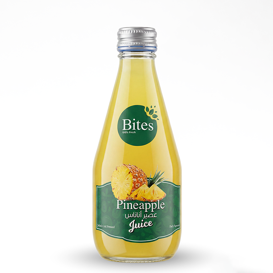 Fresh Pineapple Juice: Cold-Pressed. 240ml :(Glass Bottle)