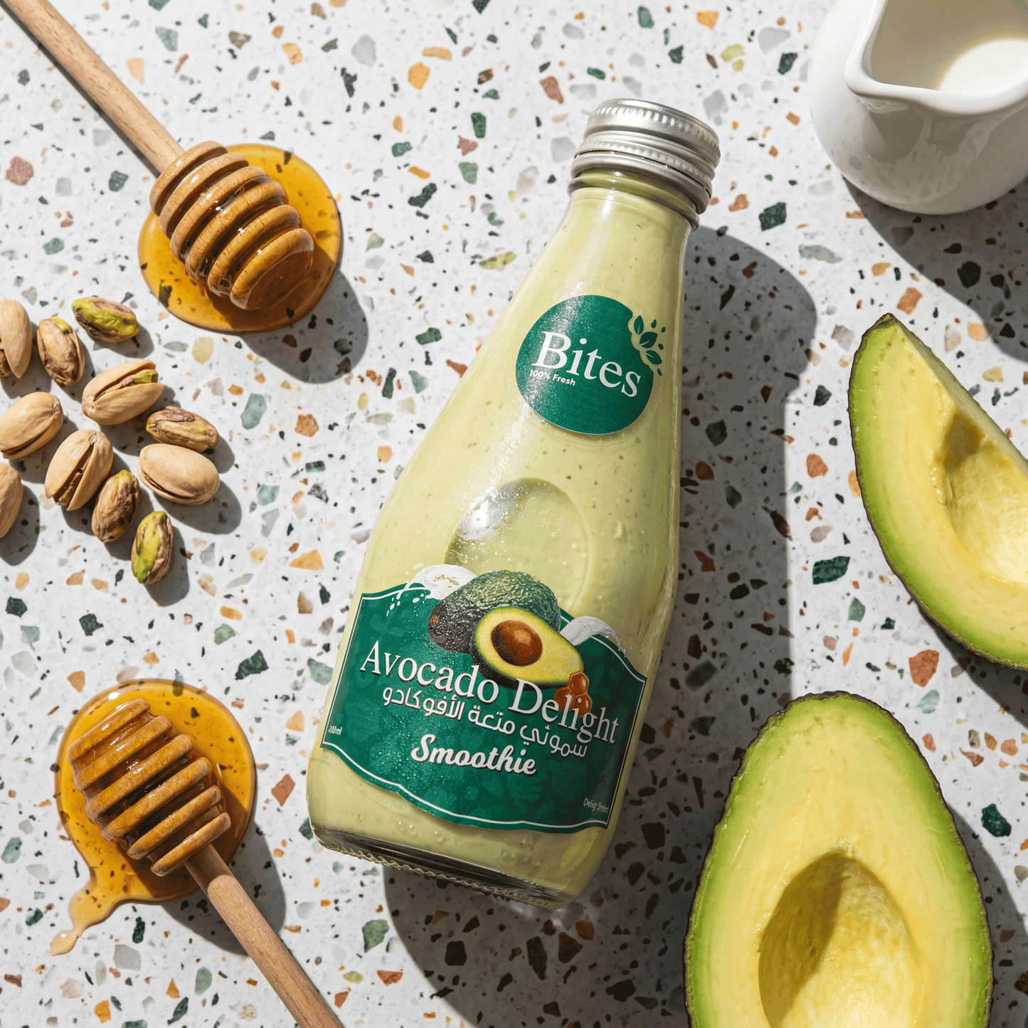 Avocado Delight :Smoothie - 240ml :(Glass Bottle)