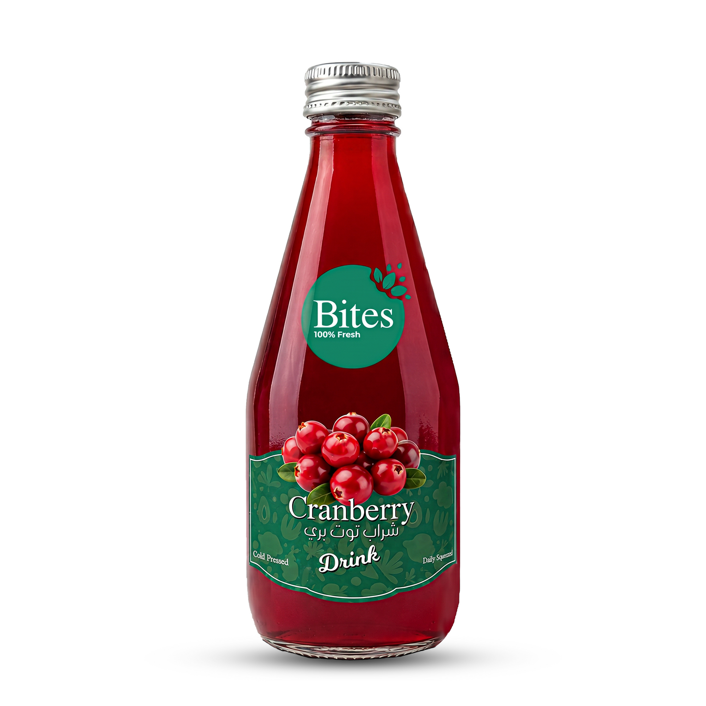 Fresh Cranberry Juice: Cold-Pressed. 240ml : (Glass Bottle)