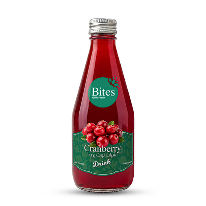 Fresh Cranberry Juice: Cold-Pressed. 240ml : (Glass Bottle)