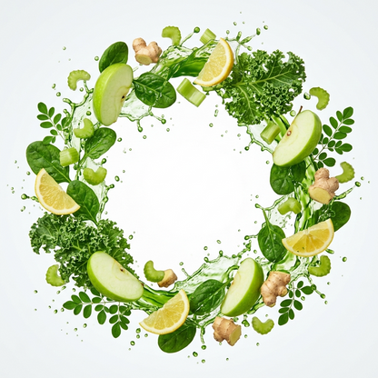 Green Detox: Cold-Press. 240ml :(Glass Bottle)