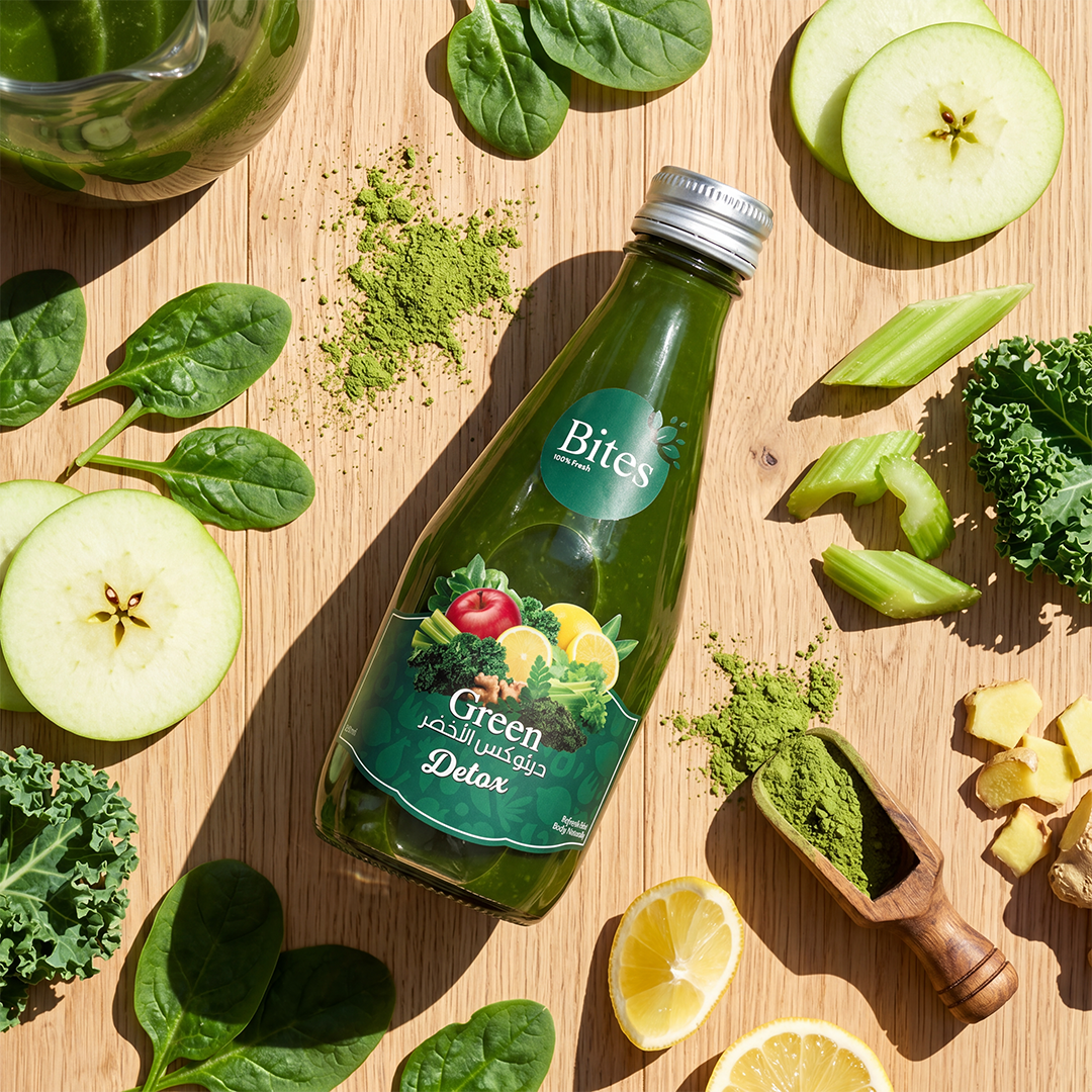 Green Detox: Cold-Press. 240ml :(Glass Bottle)