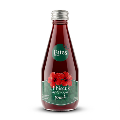 Fresh Hibiscus Juice :240ml Cold-Pressed :(Glass Bottle)