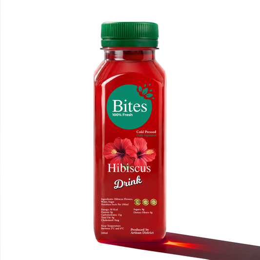 Fresh Hibiscus Juice :Cold-Pressed. :240ml