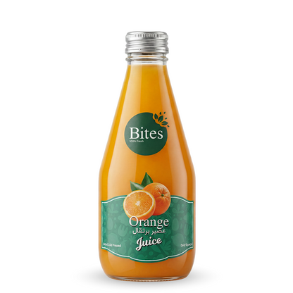 Fresh Orange Juice: Cold-Pressed. 240ml :(Glass Bottle)