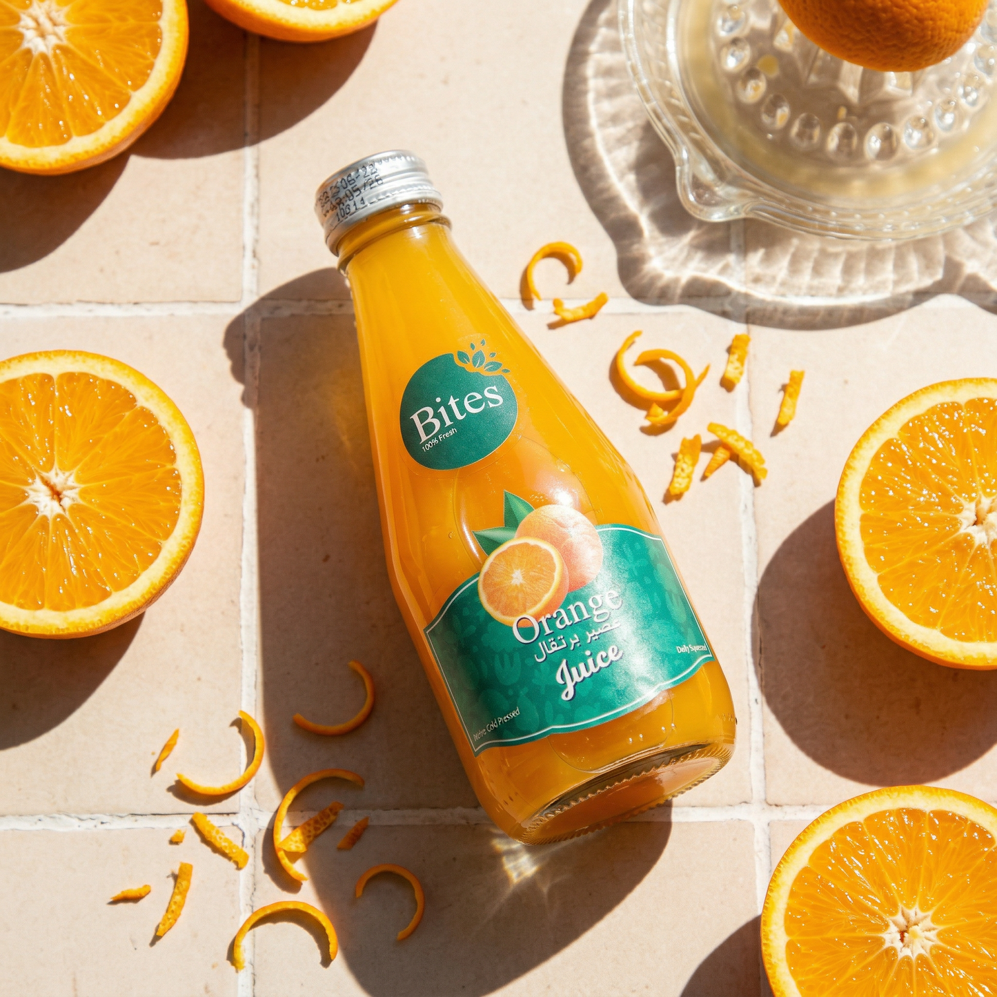 Fresh Orange Juice: Cold-Pressed. 240ml :(Glass Bottle)