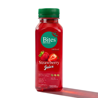 Fresh Strawberry Juice: Cold-Pressed.: 240ml